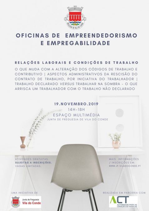 Novas oficinas de empreendedorismo e empregabilidade